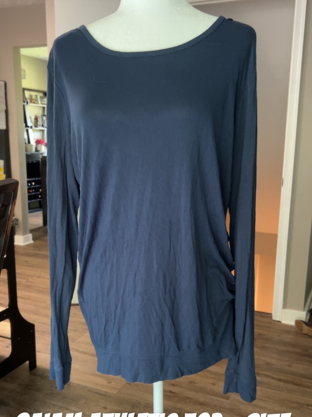 GAIAM Women's Long-Sleeve Crewneck Top - Navy Blue
